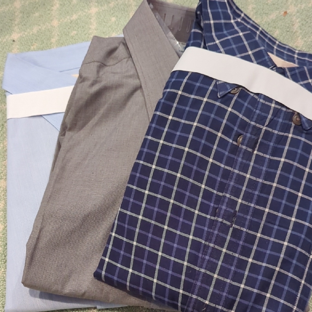 Stylish and versatile gray and blue  shirts for men. Dry Cleaned XXL